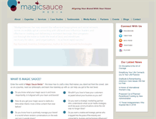 Tablet Screenshot of magicsaucemedia.com
